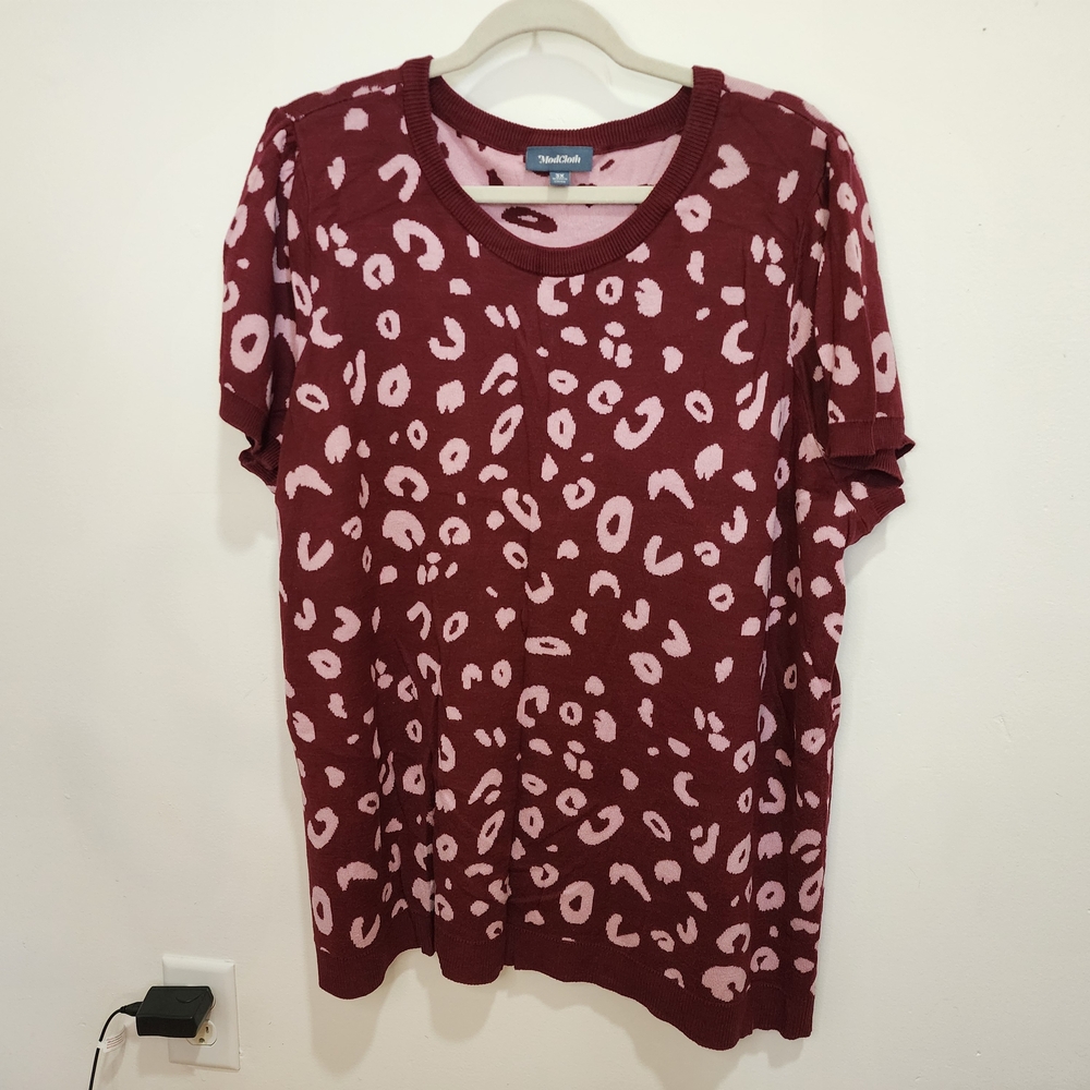 Modcloth Charter School Pull Over Sweater/ Short Sleeves SZ 3X
